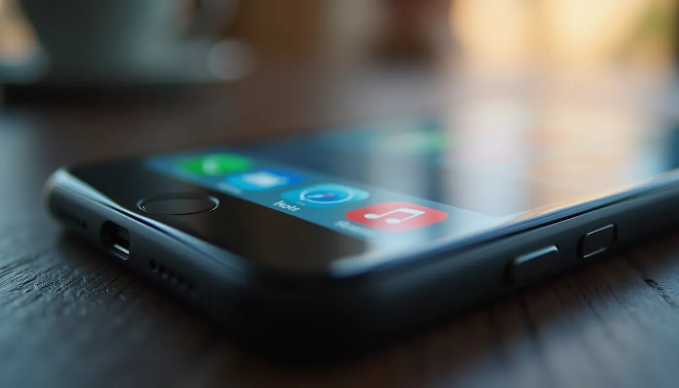 Close-up view of a smartphone displaying an iOS app interface