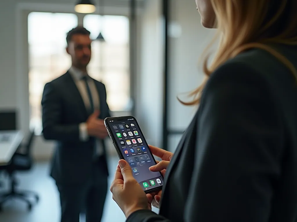 Close-up view of a smartphone displaying a newly built app for a local business