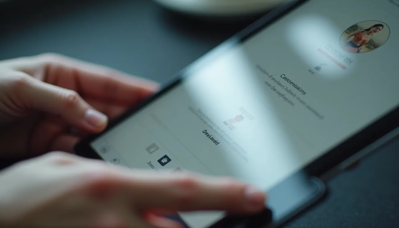 Close-up view of a smartphone displaying a custom branded mobile app