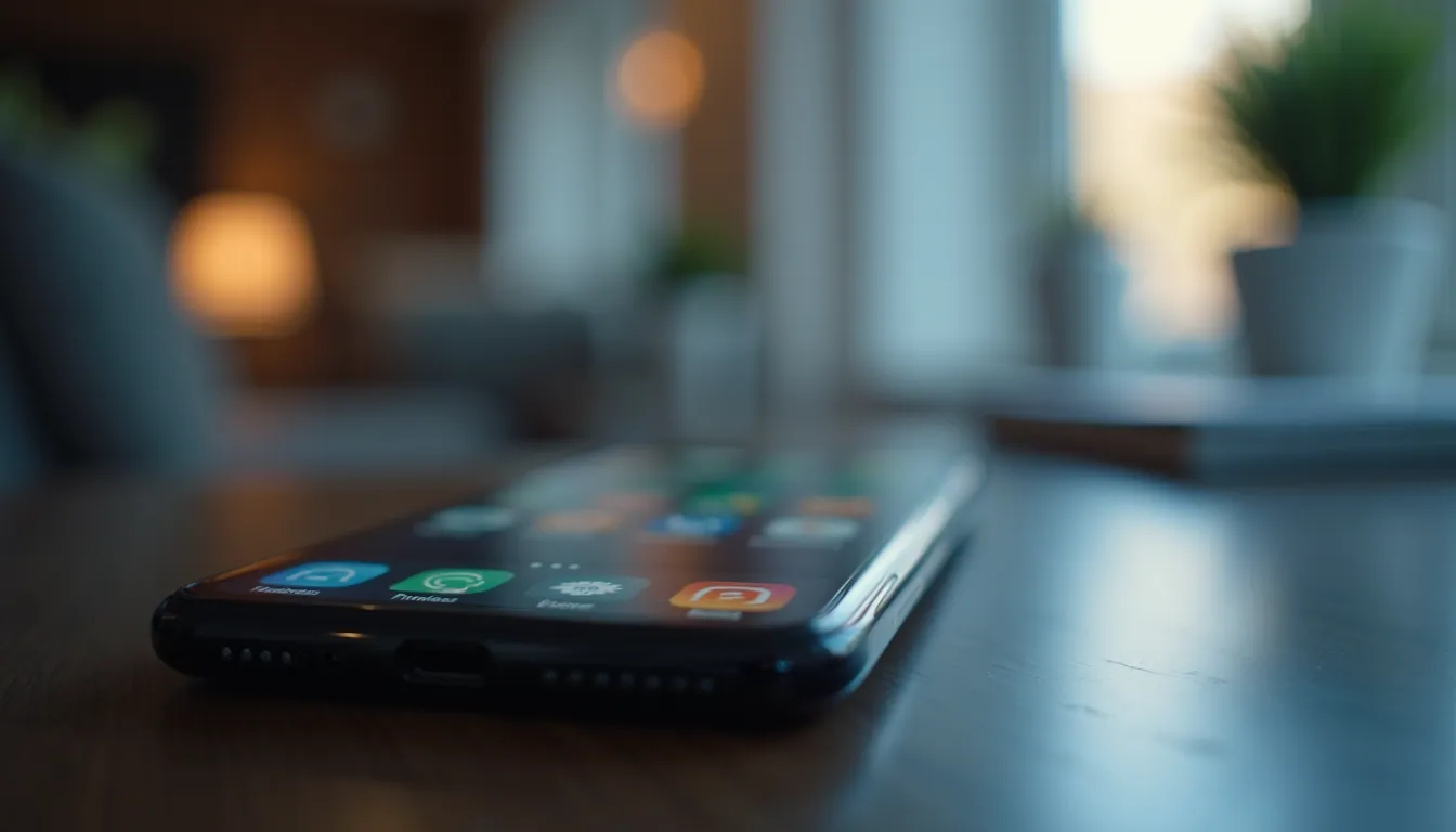 Close-up view of a smartphone displaying a mobile app interface